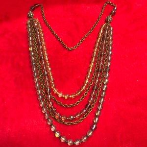 Bronze and beaded necklace